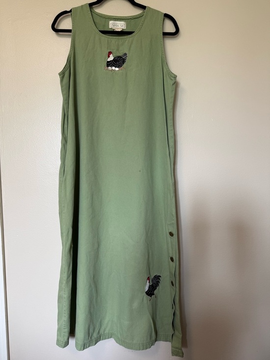 Mandal Bay Dresses & Skirts - Novelty print  Sage Green Sleeveless Embroidered Maxi Dress